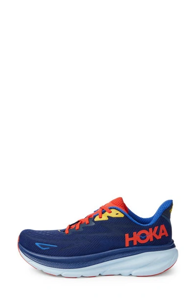 Shop Hoka Clifton 9 Running Shoe In Bellwether Blue / Dazzling Blu