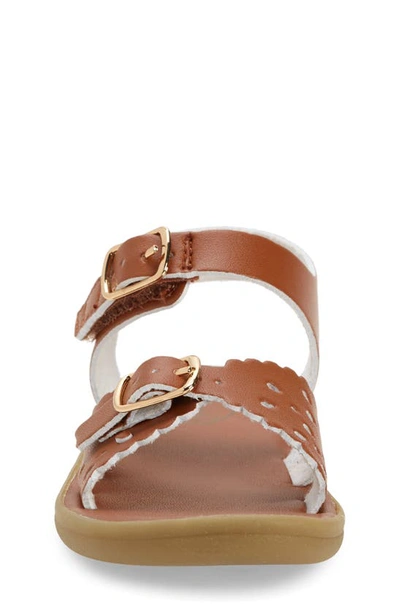 Shop Footmates Eco-ariel Waterproof Sandal In Tan Micro