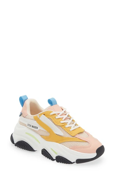 Shop Steve Madden Possession Sneaker In Yellow Multi