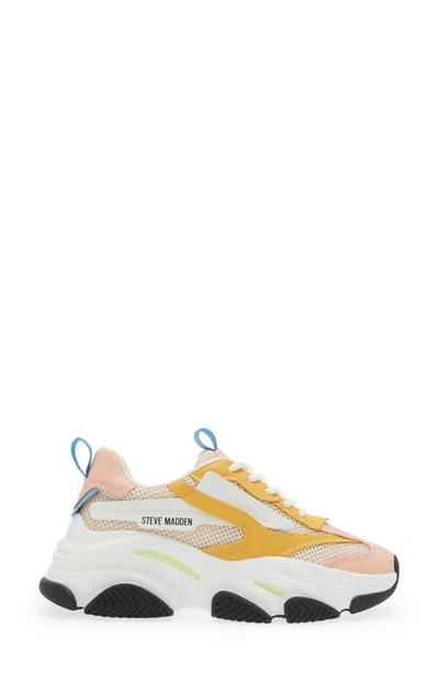 Shop Steve Madden Possession Sneaker In Yellow Multi