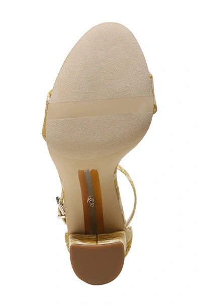Shop Sam Edelman Yaro Ankle Strap Sandal In Yellow Fabric