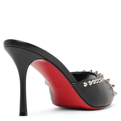 Shop Christian Louboutin Me Dolly 85 Black Leather Spikes Mules