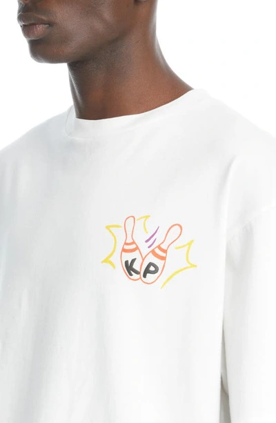 Shop Kenzo Oversize Bowling Team Graphic Tee In 2 - Off White