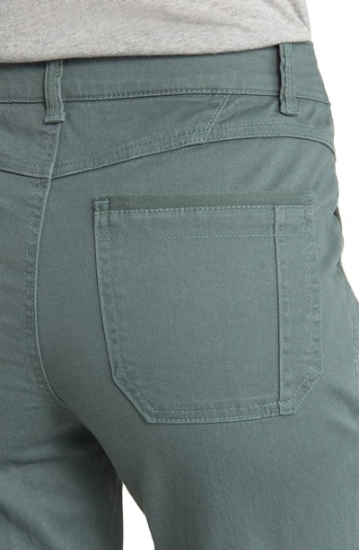 Shop Wit & Wisdom 'ab'solution Patch Pocket High Waist Crop Straight Leg Pants In Blue Spruce
