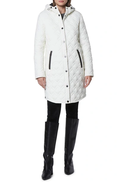 Shop Andrew Marc Rialto Double Diamond Quilted Parka In Steam