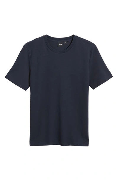 Shop Hugo Boss Tiburt T-shirt In Dark Blue