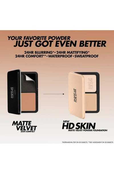 Shop Make Up For Ever Hd Skin Matte Velvet 24 Hour Blurring & Undetectable Powder Foundation In 4y60 Warm Almond