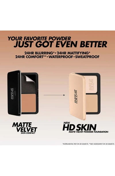 Shop Make Up For Ever Hd Skin Matte Velvet 24 Hour Blurring & Undetectable Powder Foundation In 1r02 Cool Alabaster