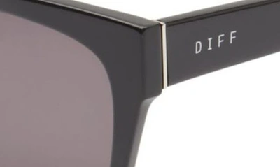 Ariana II Square Sunglasses, Black & Grey