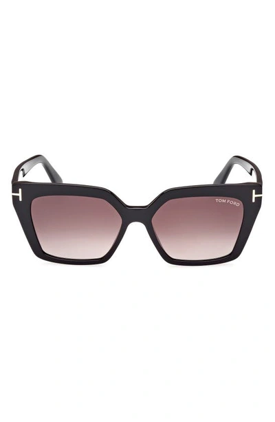 Tom Ford Winona 53mm Gradient Cat Eye Sunglasses In Neutral