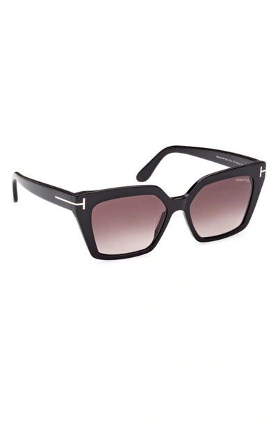 Tom Ford Winona 53mm Gradient Cat Eye Sunglasses In Neutral