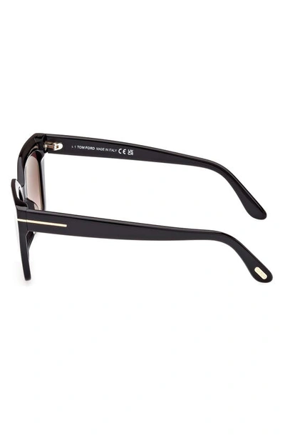 Tom Ford Winona 53mm Gradient Cat Eye Sunglasses In Neutral
