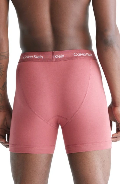 Shop Calvin Klein 3-pack Stretch Cotton Boxer Briefs In Ccw B10 Grey He