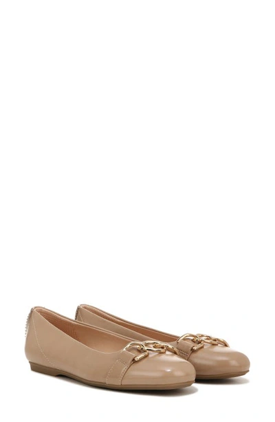 Shop Dr. Scholl's Wexley Chain Detail Flat In Toasted Taupe