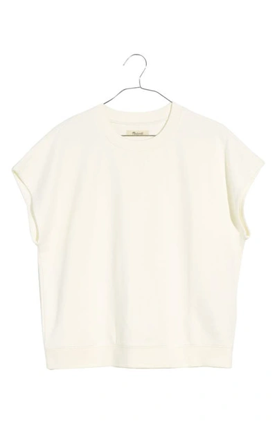 Madewell Resourced Cotton Short Sleeve Relaxed Sweatshirt In Lighthouse |  ModeSens
