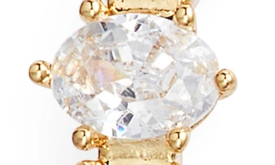 Kendra Scott Cailin Cubic Zirconia Hoop Earrings In Gold Metal White