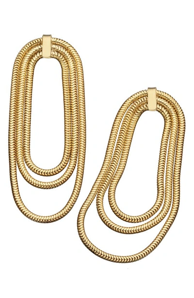 Shop Jennifer Zeuner Julia Earrings In Yellow Gold Plated