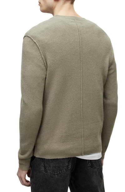 Shop Allsaints Statten Wool Blend Sweater In Soft Green