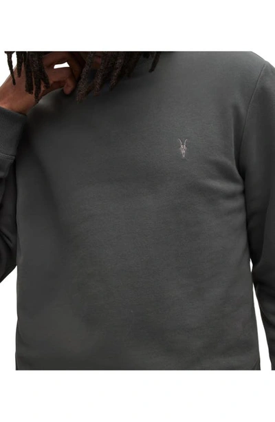 Shop Allsaints Raven Cotton Sweatshirt In Slatestone Grey