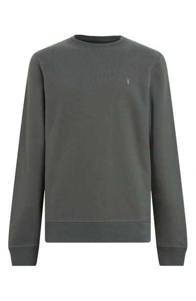 Shop Allsaints Raven Cotton Sweatshirt In Slatestone Grey