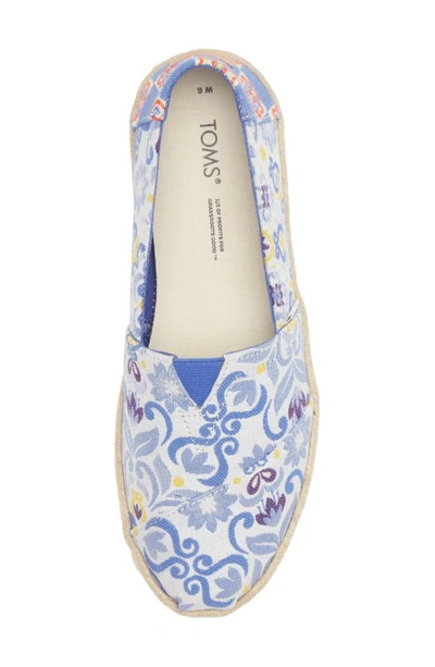 Shop Toms Alpargata Rope Espadrille In Blue