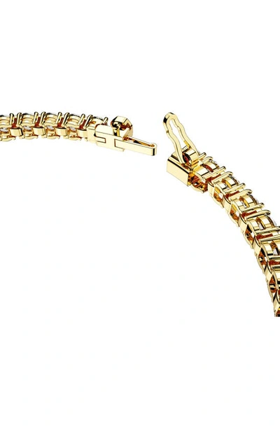 Shop Swarovski Re Matrix Tennis Bracelet In Gold