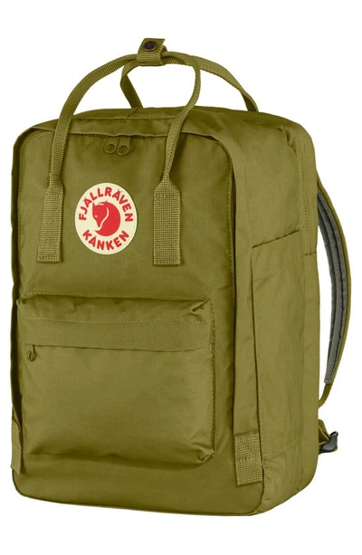 Shop Fjall Raven Kånken 15-inch Laptop Backpack In Foilage Green