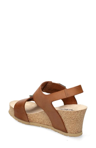 Mephisto Lissandra Platform Wedge Sandal In Camel