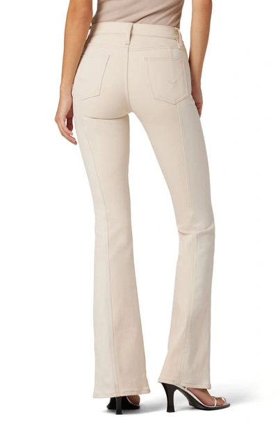 Shop Hudson Barbara Split Hem High Waist Bootcut Jeans In Ecru Color Block
