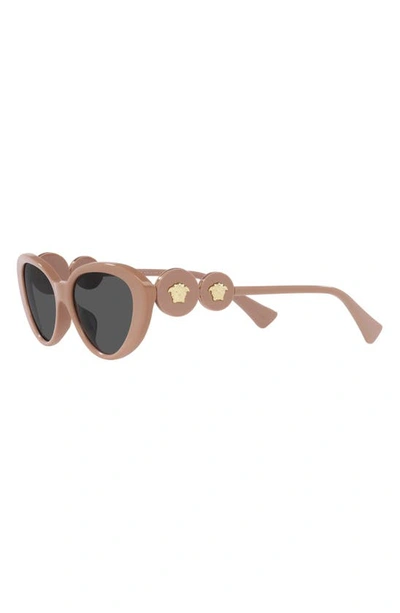 Shop Versace 54mm Cat Eye Sunglasses In Beige