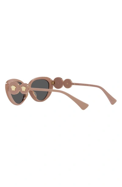 Shop Versace 54mm Cat Eye Sunglasses In Beige