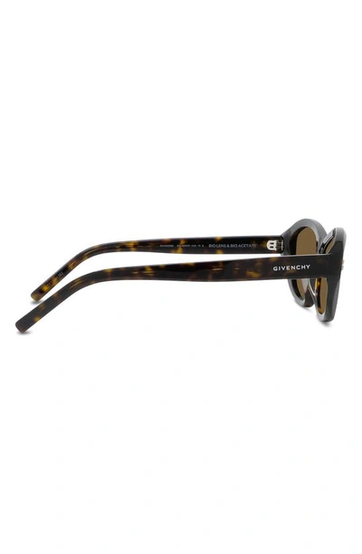 Shop Givenchy Gv Day 55mm Cat Eye Sunglasses In Dark Havana / Roviex
