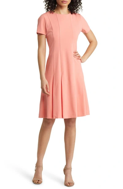 Stretch Crepe Fit & Flare Dress
