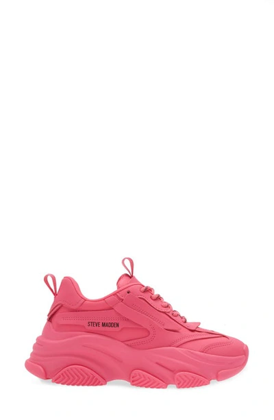 Shop Steve Madden Possession Sneaker In Pink Neon