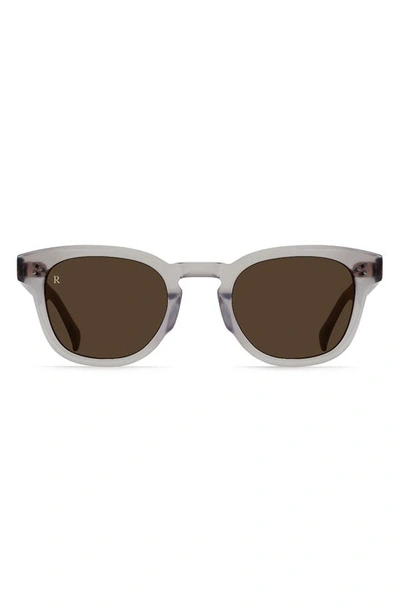 Shop Raen Squire 49mm Round Sunglasses In Shadow Grey/ Vibrant Brown