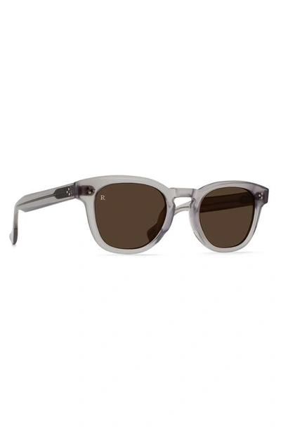 Shop Raen Squire 49mm Round Sunglasses In Shadow Grey/ Vibrant Brown