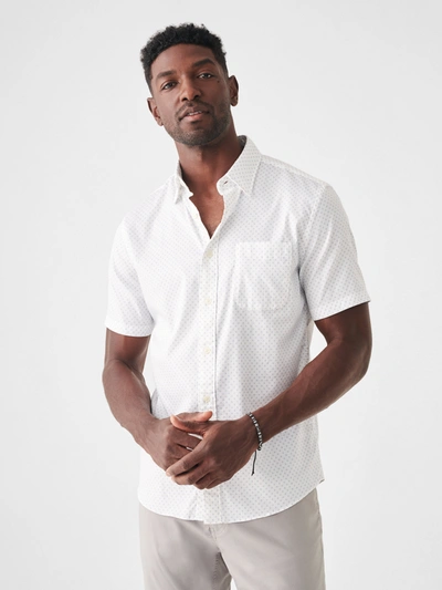 Faherty Short Sleeve Movement Pique Polo In White