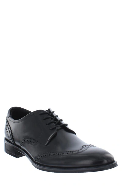 Shop Kenneth Cole Tristian Brogue Lace-up Derby In Black