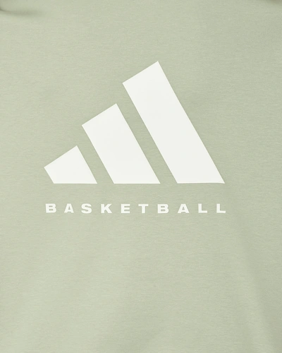 Shop Adidas Originals Basketball Hooded Sweatshirt In Green