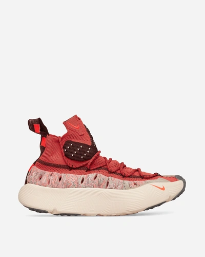 Shop Nike Ispa Sense Flyknit Sneakers Desert Adobe / Bright Crimson In Multicolor