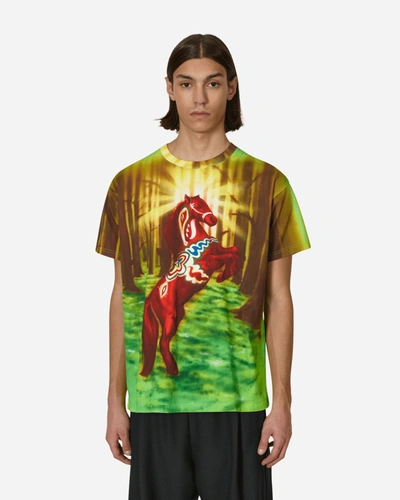 Shop Stockholm Surfboard Club Airbrush Horse T-shirt Multicolor In Green