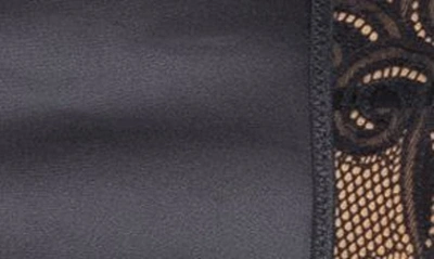 Shop Oh La La Cheri Art Deco Underwire Bra, Thong & Garter Belt Set In Black