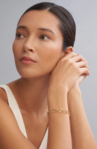 Lagos Signature Caviar Link Bracelet In Gold