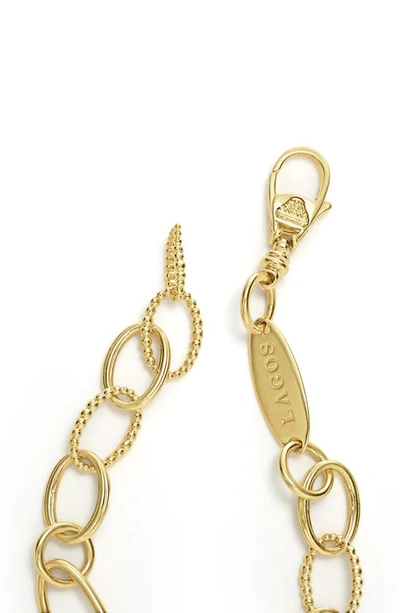 Lagos Signature Caviar Link Bracelet In Gold