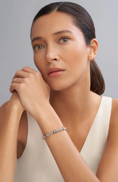 Lagos Black Caviar Rope Bracelet In Black