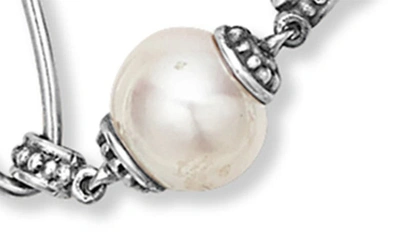 Lagos Luna Freshwater Pearl Station Necklace In Gold