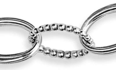 Lagos Signature Caviar Link Necklace In Silver