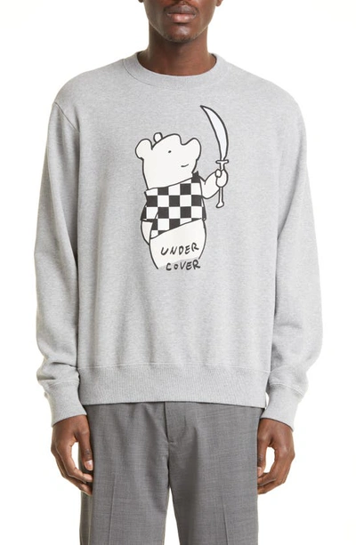 Shop Undercover C/s Graphic Sweatshirt In Top Gray