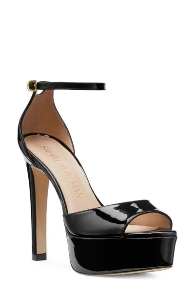 Shop Stuart Weitzman Disco Platform Sandal In Black