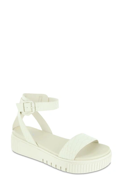 Shop Mia Lunna Platform Ankle Strap Sandal In Ivory